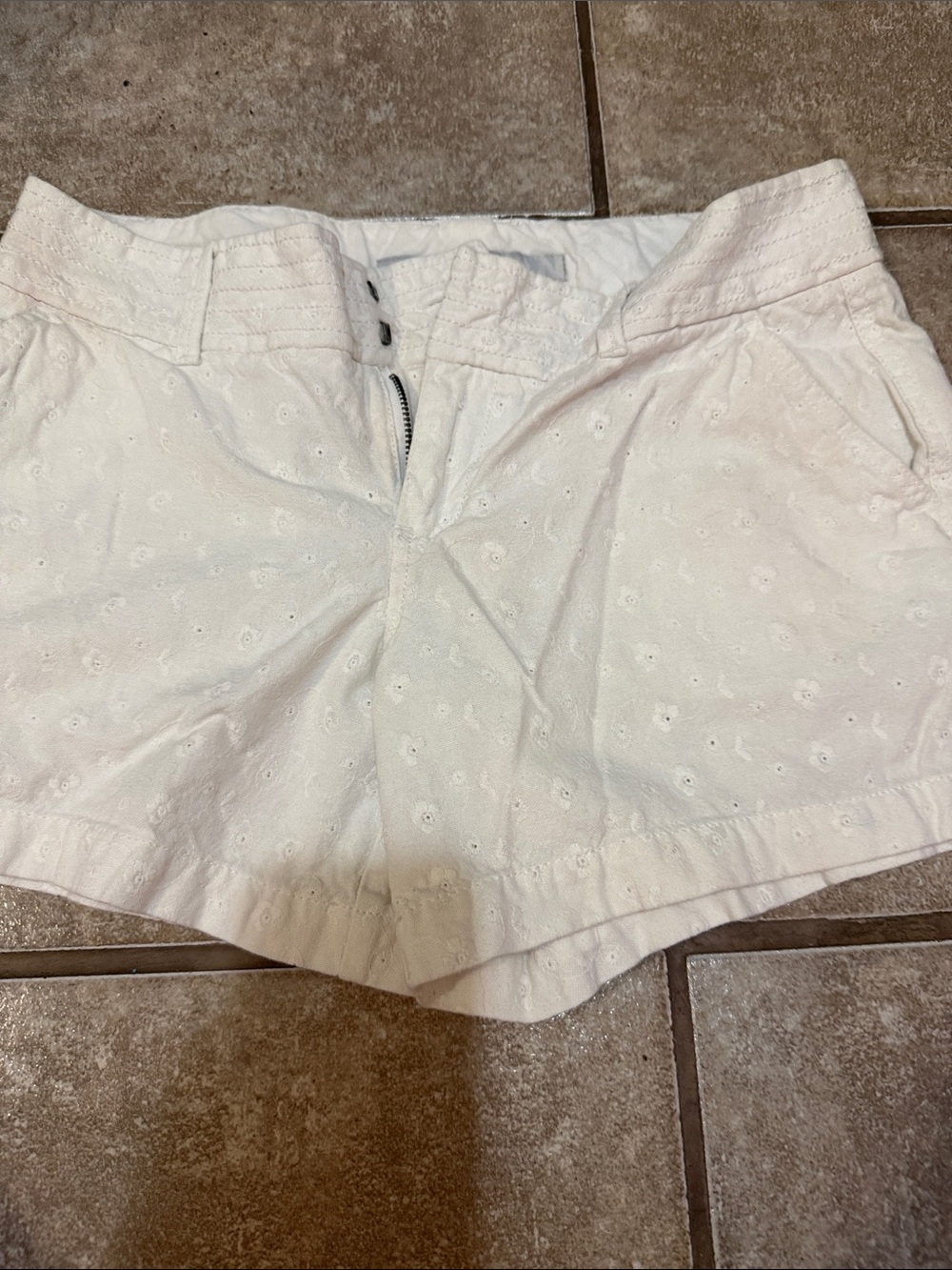 Old Navy White Eyelet Bermuda Shorts